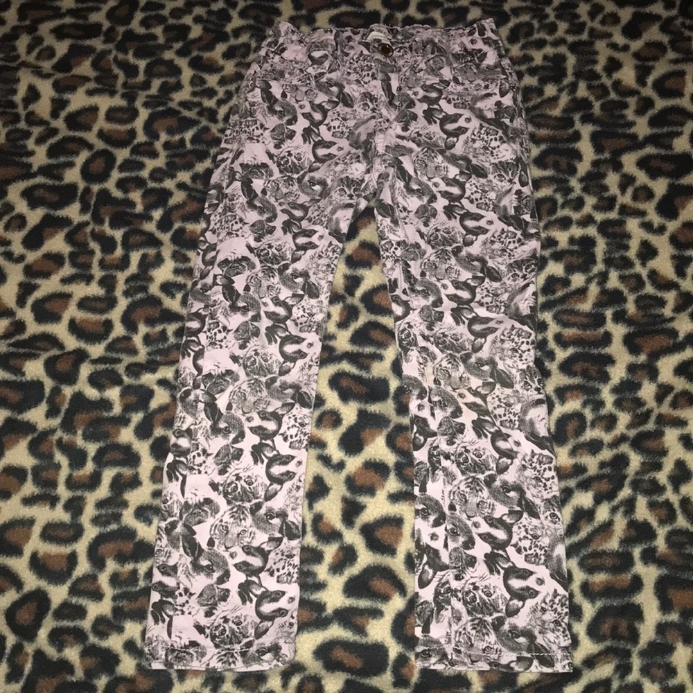 H&M animal print jeans